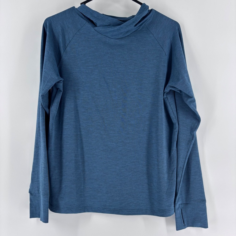 REI Co-op Hooded Shirt Kids Large 14-16 Blue Thumbhole Active Hiking Hoodie